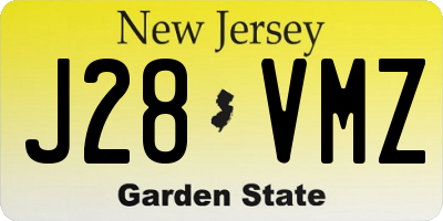 NJ license plate J28VMZ
