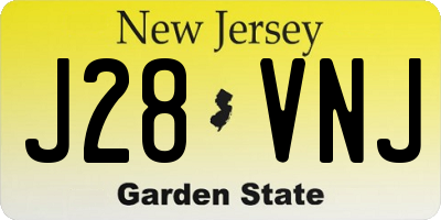 NJ license plate J28VNJ