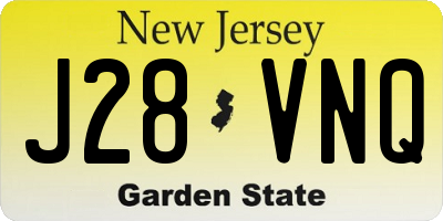 NJ license plate J28VNQ