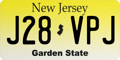 NJ license plate J28VPJ