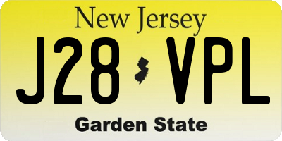 NJ license plate J28VPL