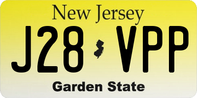 NJ license plate J28VPP