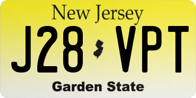NJ license plate J28VPT