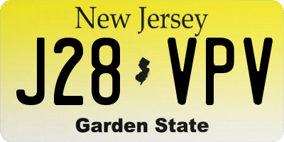 NJ license plate J28VPV