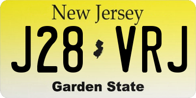 NJ license plate J28VRJ