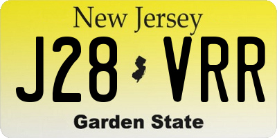NJ license plate J28VRR