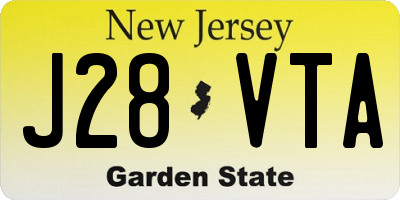 NJ license plate J28VTA
