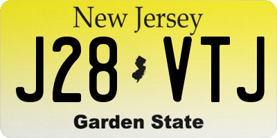 NJ license plate J28VTJ