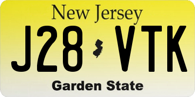 NJ license plate J28VTK