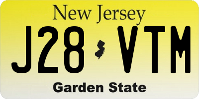 NJ license plate J28VTM
