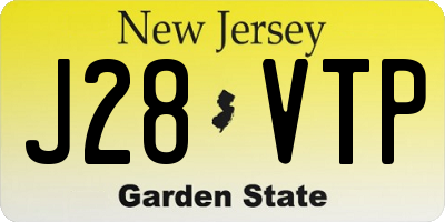 NJ license plate J28VTP