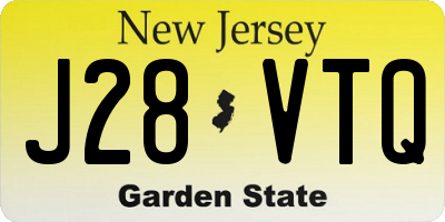 NJ license plate J28VTQ