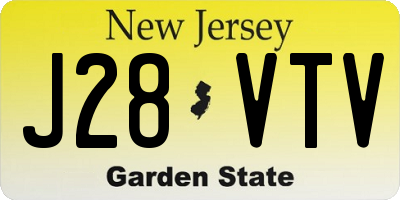 NJ license plate J28VTV