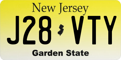 NJ license plate J28VTY