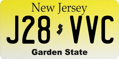 NJ license plate J28VVC