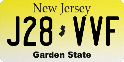 NJ license plate J28VVF