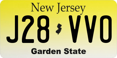 NJ license plate J28VVO