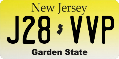 NJ license plate J28VVP