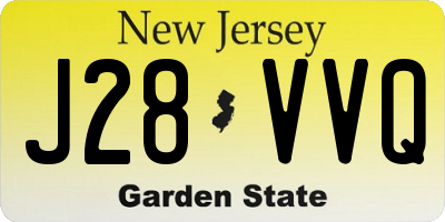 NJ license plate J28VVQ