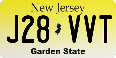 NJ license plate J28VVT