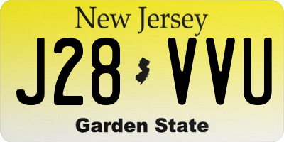 NJ license plate J28VVU