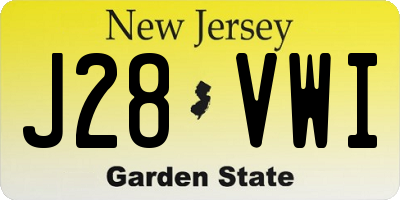 NJ license plate J28VWI