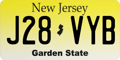 NJ license plate J28VYB