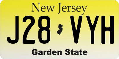 NJ license plate J28VYH
