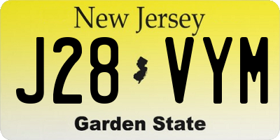 NJ license plate J28VYM