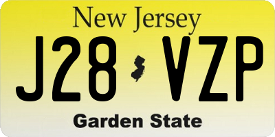 NJ license plate J28VZP