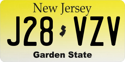NJ license plate J28VZV