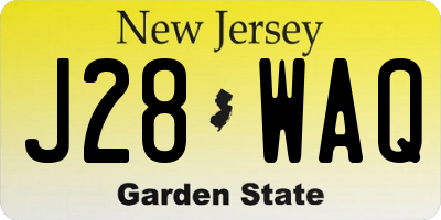 NJ license plate J28WAQ