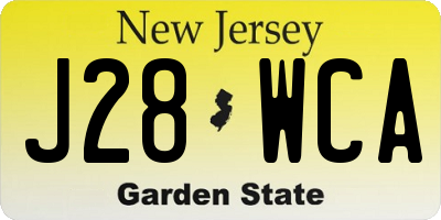 NJ license plate J28WCA