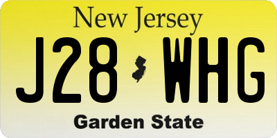 NJ license plate J28WHG