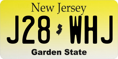 NJ license plate J28WHJ