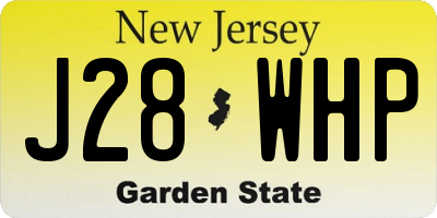 NJ license plate J28WHP