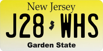 NJ license plate J28WHS