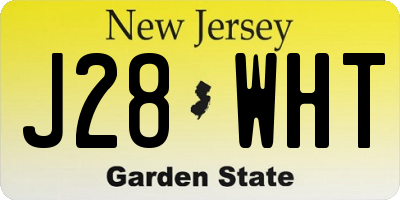 NJ license plate J28WHT