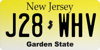 NJ license plate J28WHV