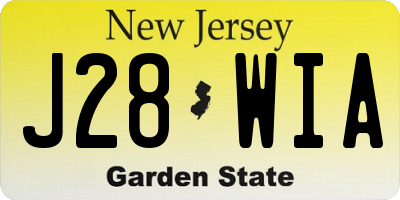 NJ license plate J28WIA