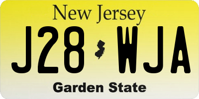 NJ license plate J28WJA