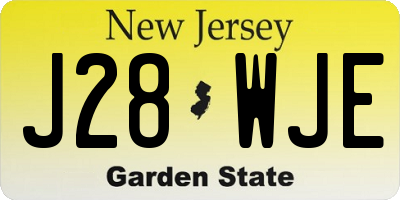 NJ license plate J28WJE