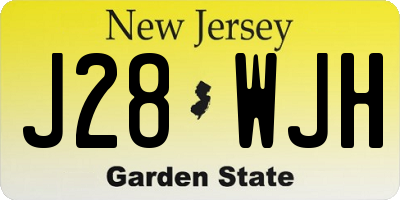 NJ license plate J28WJH