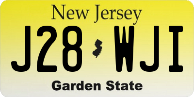 NJ license plate J28WJI