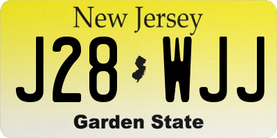 NJ license plate J28WJJ