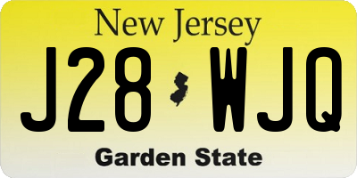 NJ license plate J28WJQ