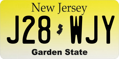 NJ license plate J28WJY