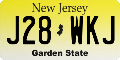 NJ license plate J28WKJ
