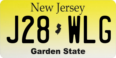 NJ license plate J28WLG