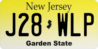 NJ license plate J28WLP